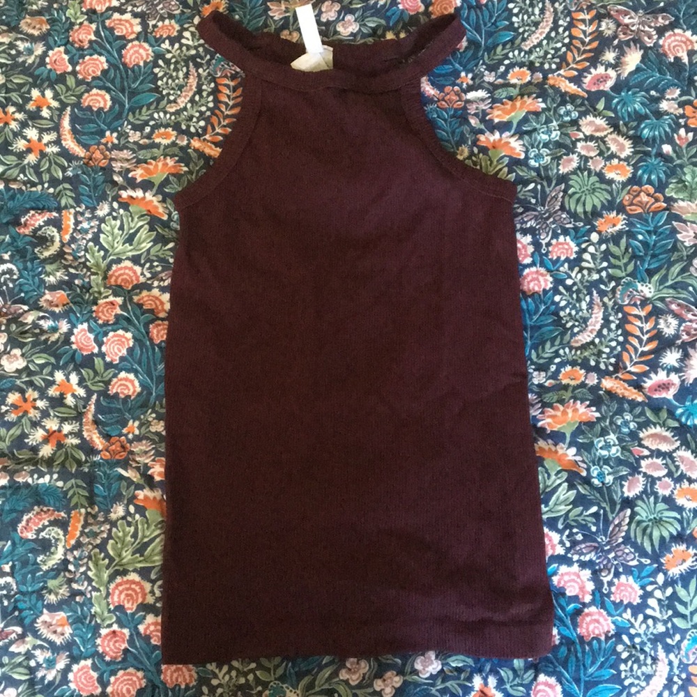 Maroon Halter Top